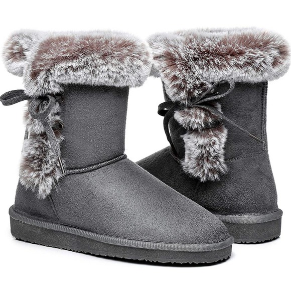 HStylish Women's Classic Mid-Calf Warm Boots Size 6 - Picture 9 of 12